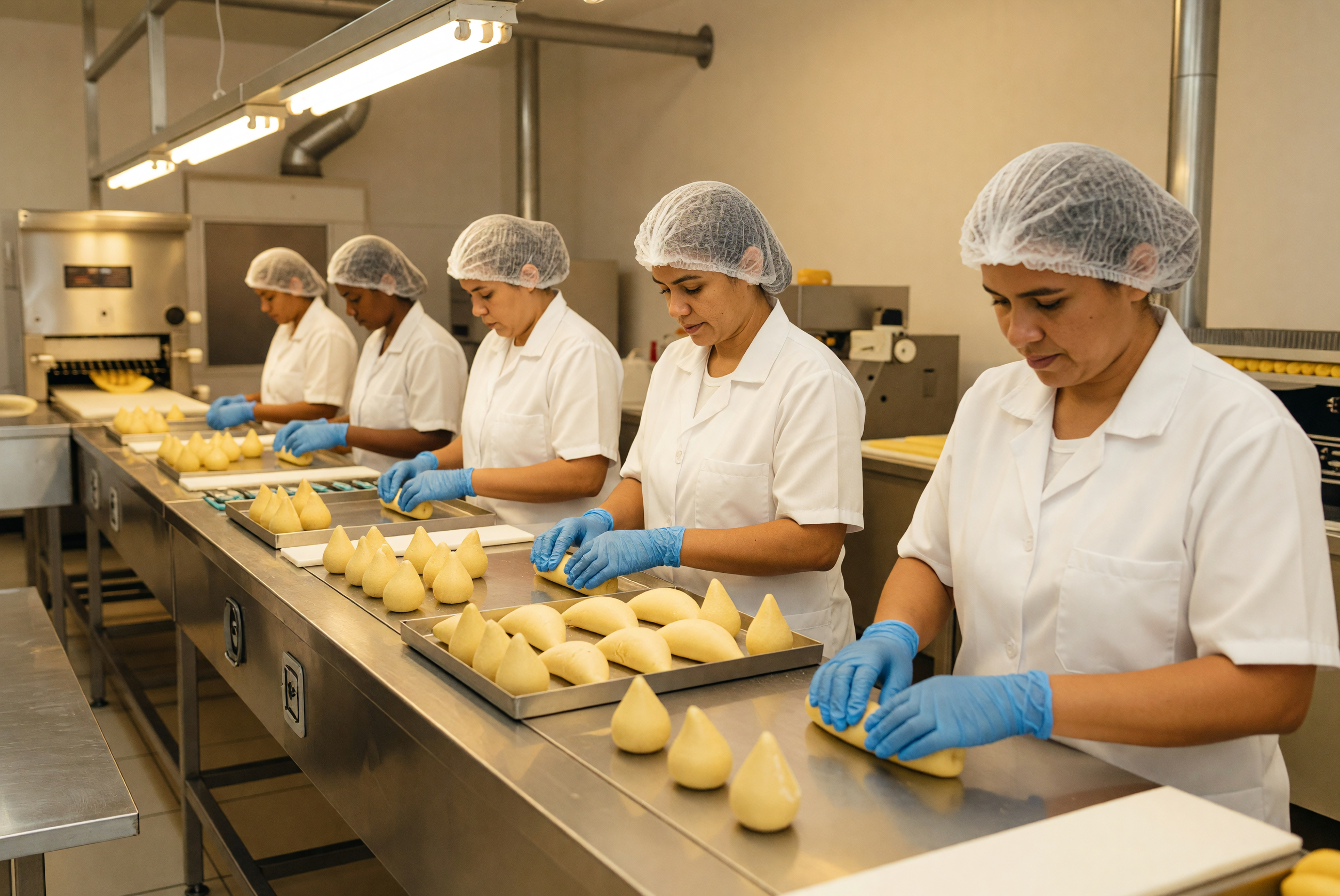 Linha de produção de alimentos